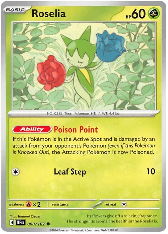 Pokemon Scarlet &Amp; Violet - Temporal Forces Cards - Roselia
