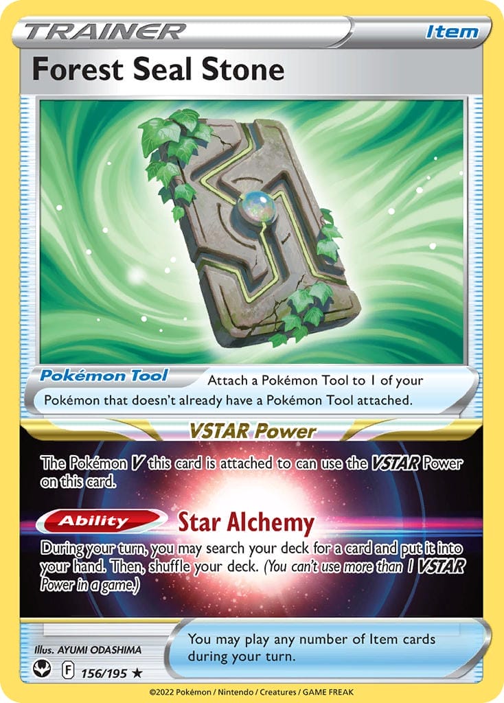 Forest Seal Stone Card Silver Tempest
