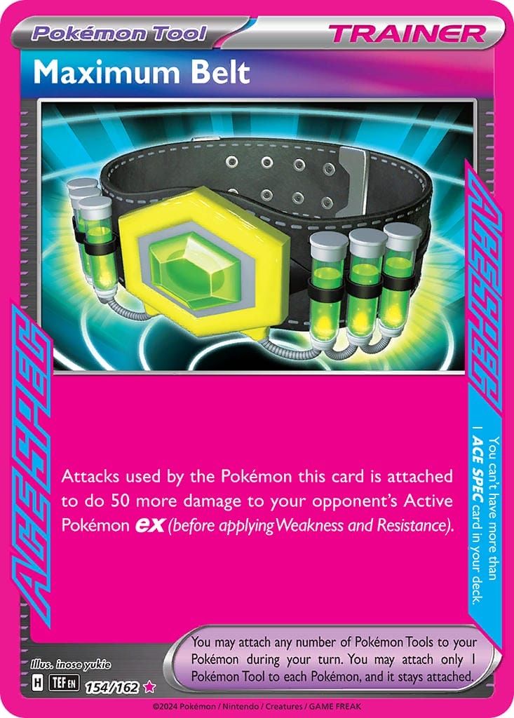 Maximum Belt Card Temporal Forces