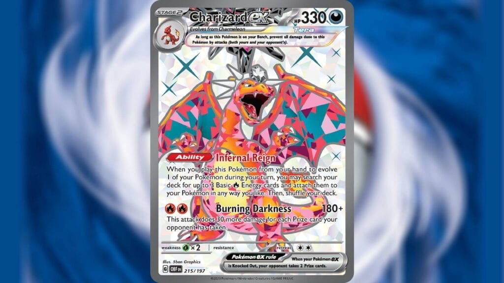 Most Valuable Cards In Obsidian Flames - Charizard Ex (Ultra Rare)