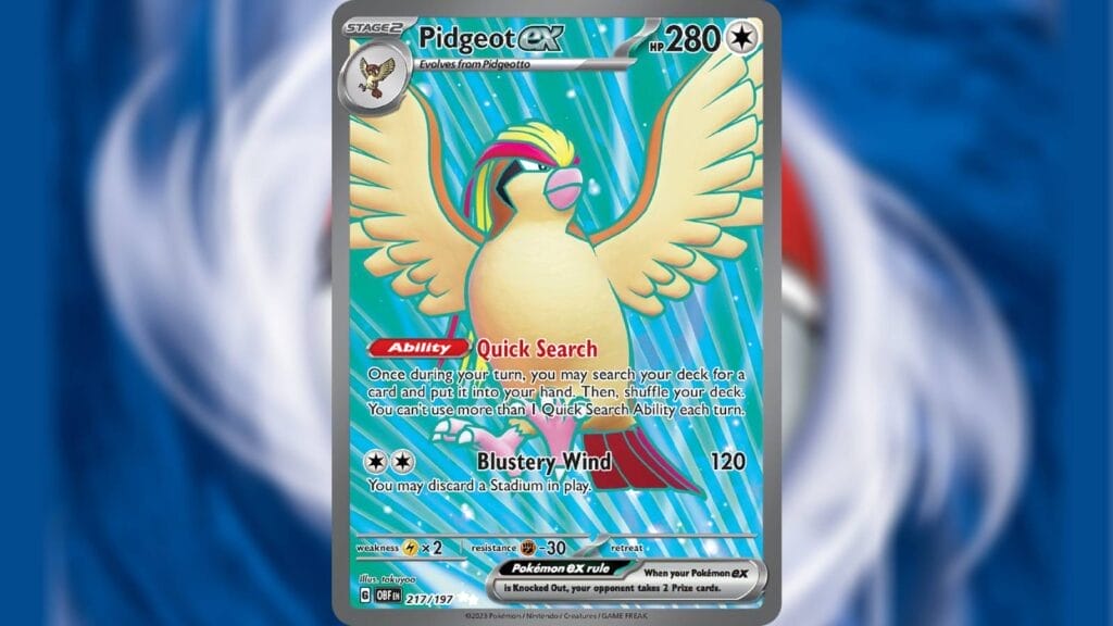 Most Valuable Cards In Obsidian Flames - Pidgeot Ex (Ultra Rare)