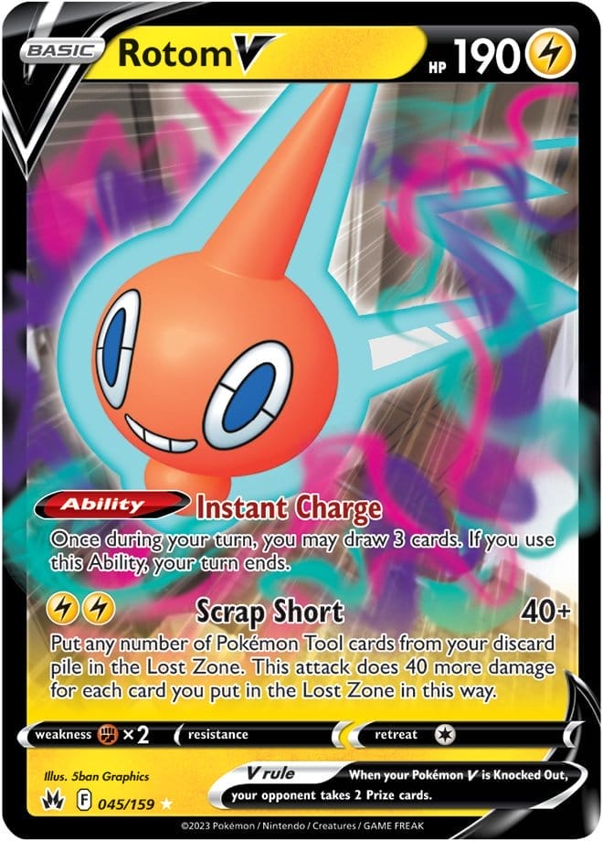 Rotom V Card Crown Zenith