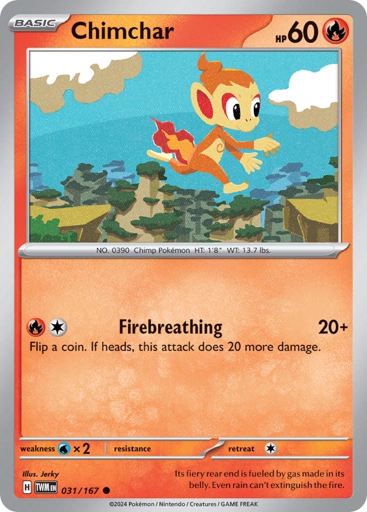Chimchar Card Pokemon Tcg