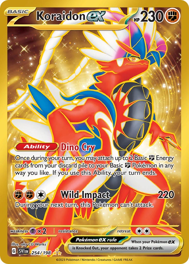 Scarlet And Violet Base Set - Koraidon Ex Hyper Rare