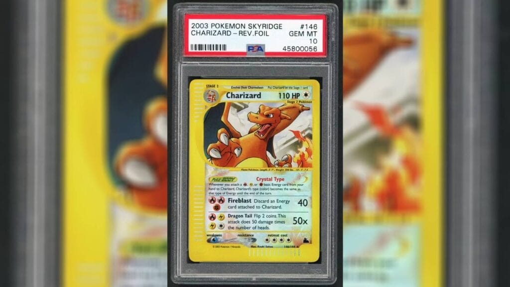 Reverse Holo Charizard From Skyridge Psa Graded