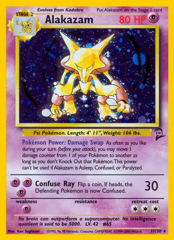 Alakazam Card - Unlimited Base Set 2 Edition