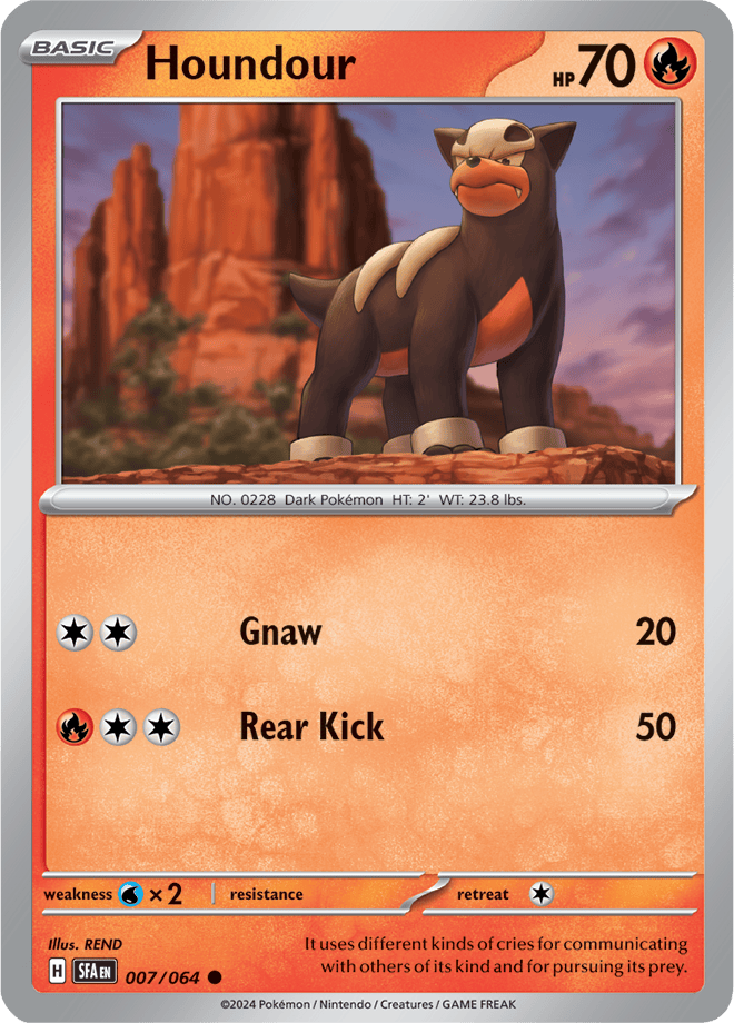 Houndour Card From The Shrouded Fable Set