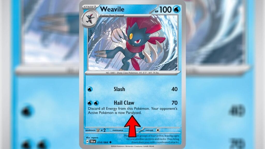 Weavile Card From The Shrouded Fable Set