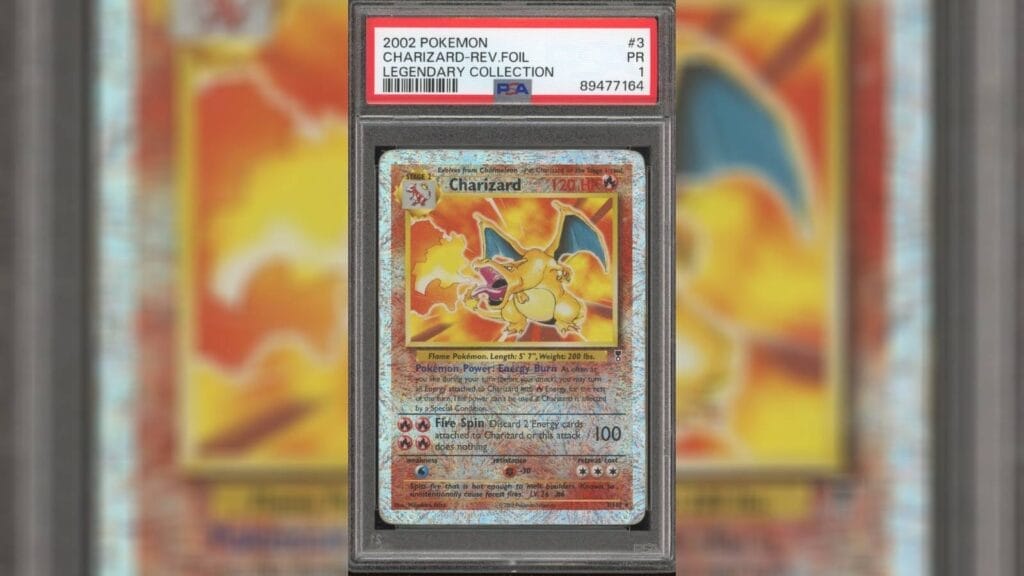 Reverse Holo Charizard From Legendary Collection Psa Graded