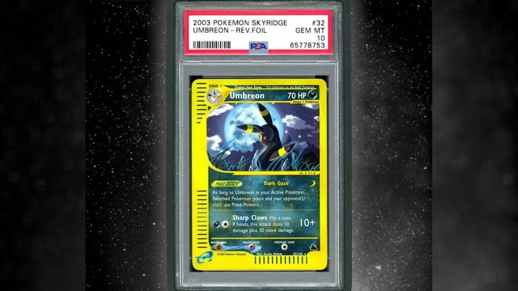 Reverse Holo Umbreon From Skyridge Psa Graded