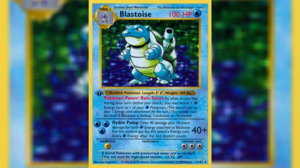 What Is A Shadowless Pokemon Card - Shadowless Blastoise