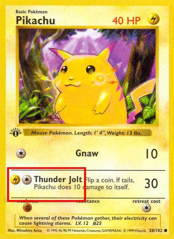 Shadowless Pikachu From Base Set 1 Limited Edition