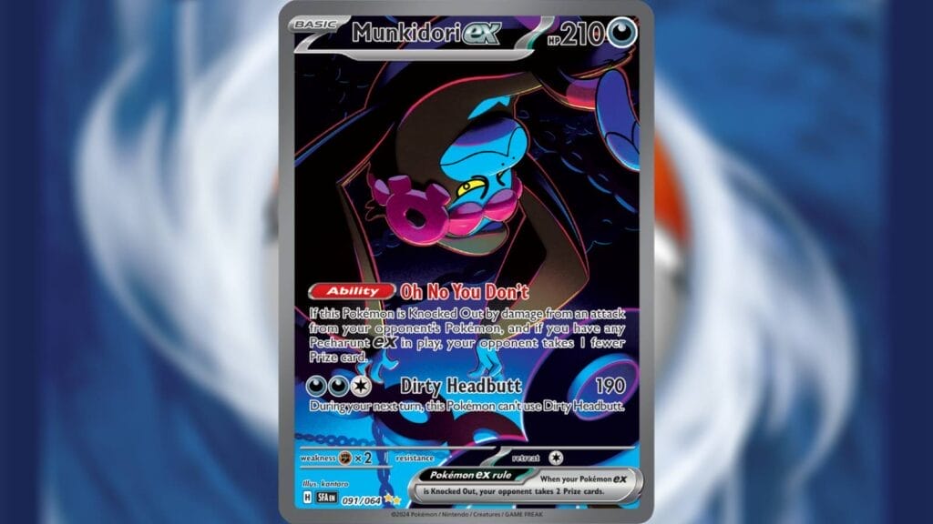 Munkidori Ex Card From Pokemon Tcg Shrouded Fable