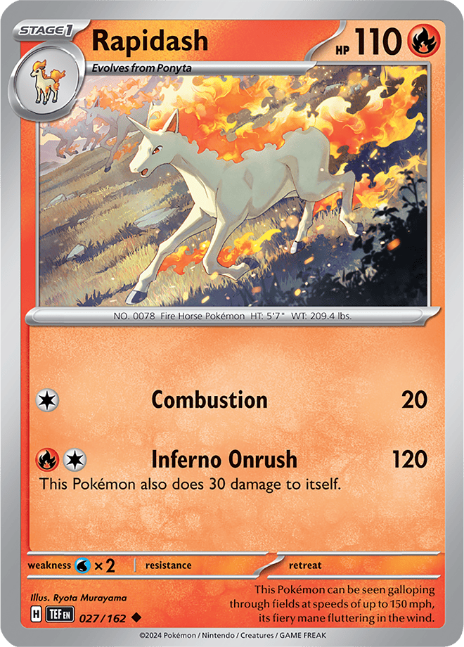 Pokemon Scarlet &Amp; Violet - Temporal Forces Cards - Rapidash