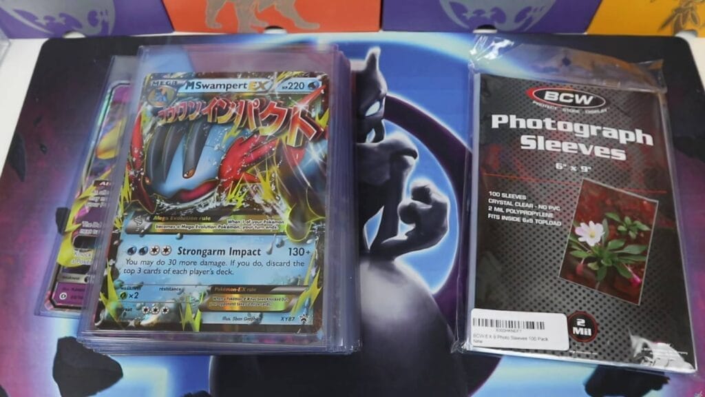 Sleeved Giant Pokemon Cards