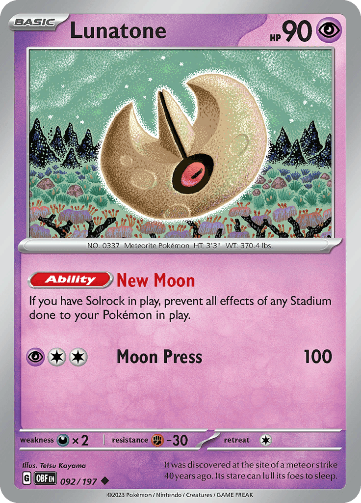 Obsidian Flames - Lunatone