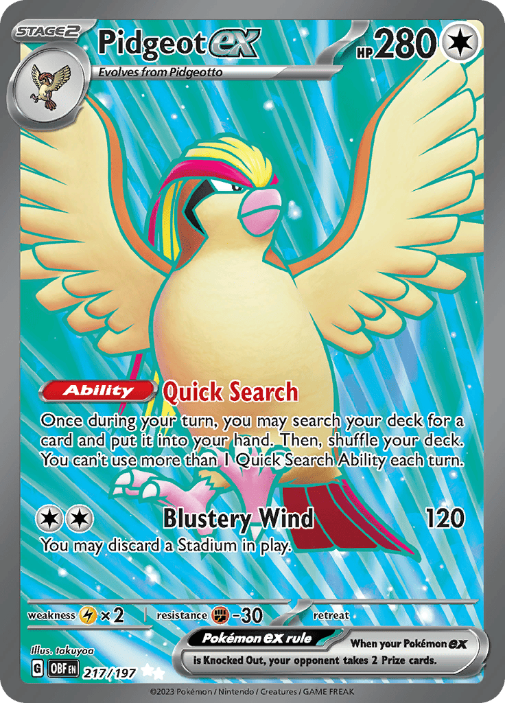 Obsidian Flames - Pidgeot Ex
