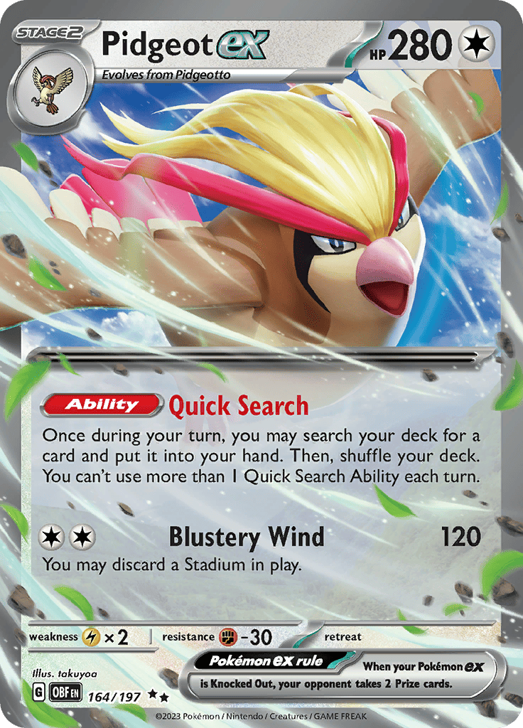 Obsidian Flames - Pidgeot Ex