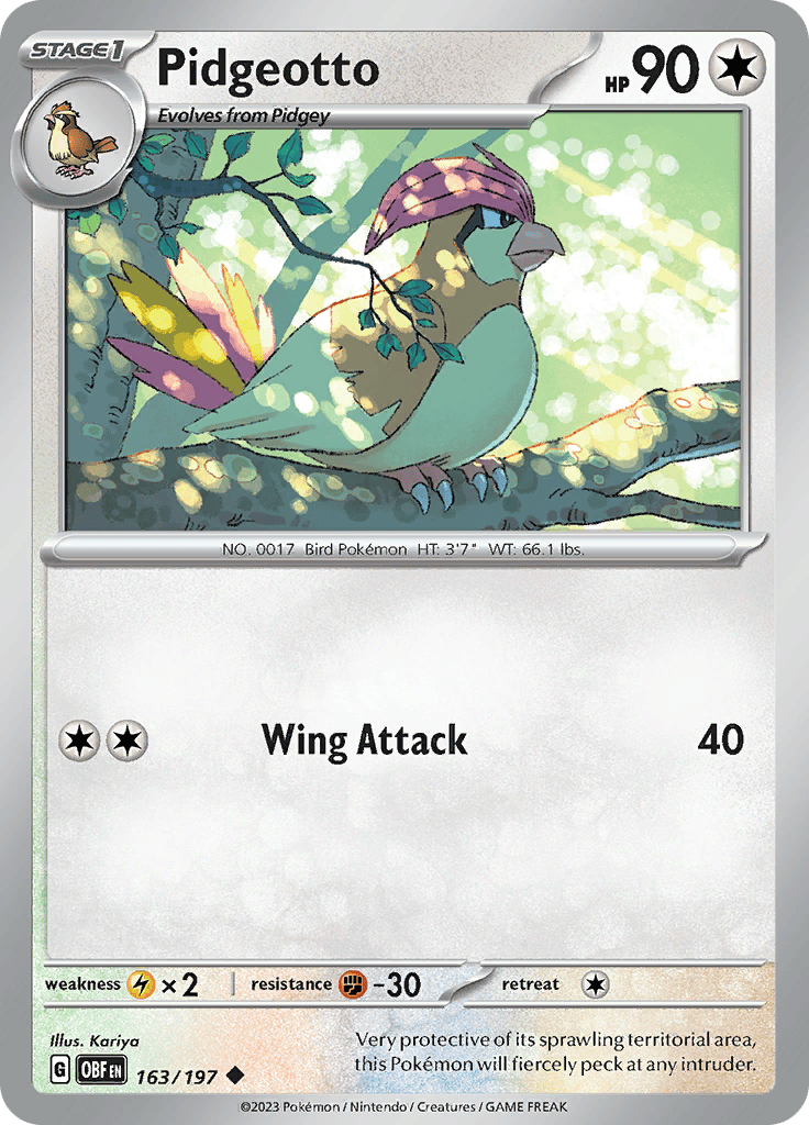 Obsidian Flames - Pidgeotto