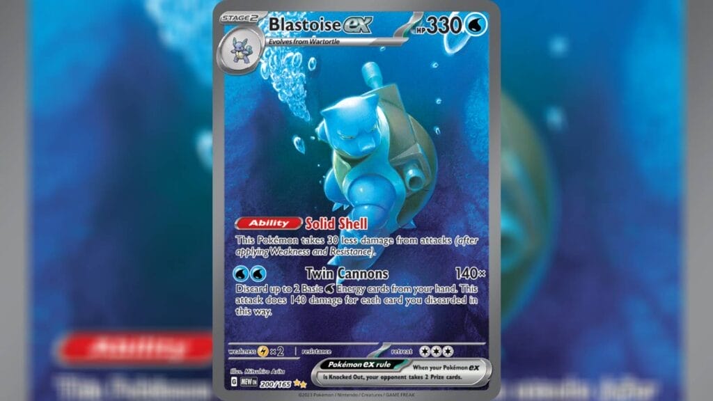 Special Illustration Rare Card Blastoise Ex From Pokemon 151