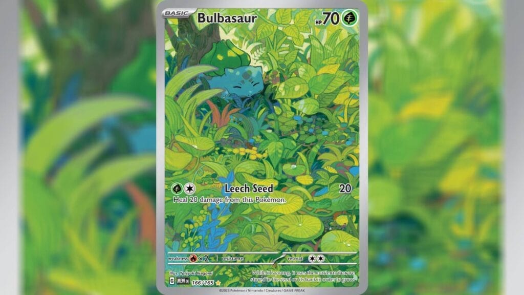 Illustration Rare Card Bulbasaur From Pokemon 151