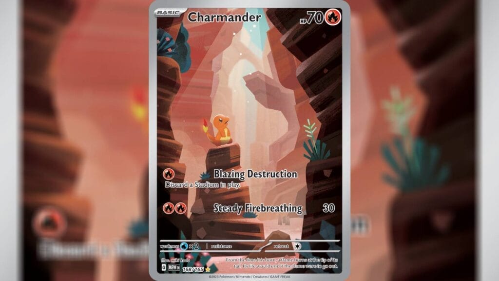 Illustration Rare Card Charmander From Pokemon 151