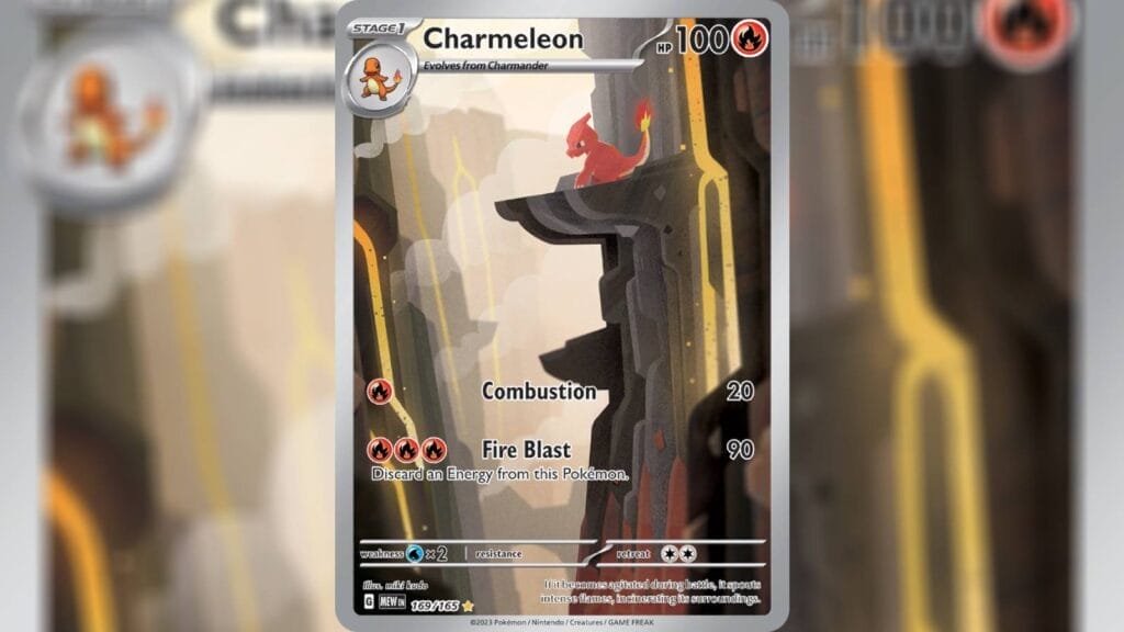 Illustration Rare Card Charmeleon From Pokemon 151
