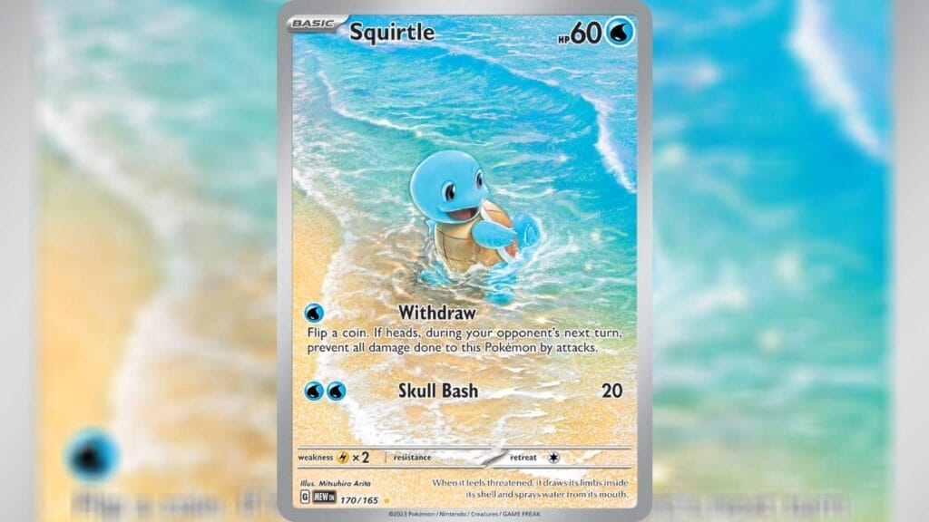 Illustration Rare Card Squirtle From Pokemon 151