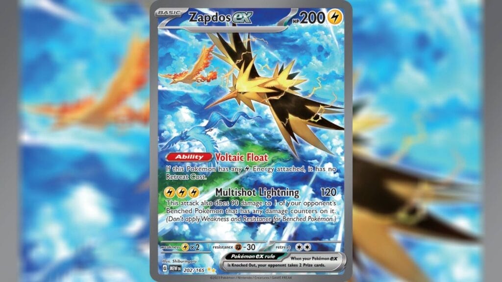 Special Illustration Rare Card Zapdos Ex From Pokemon 151