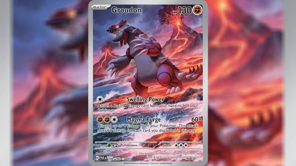 Groudon Illustration Rare Card - Pokemon Tcg Paradox Rift