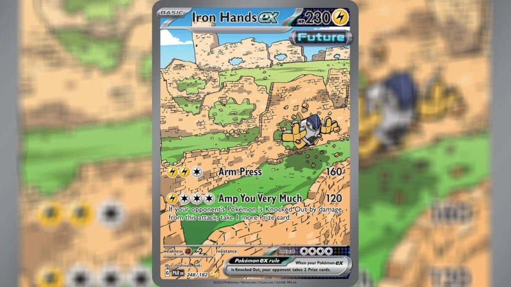 Iron Hands Ex Special Illustration Rare Card - Pokemon Tcg Paradox Rift