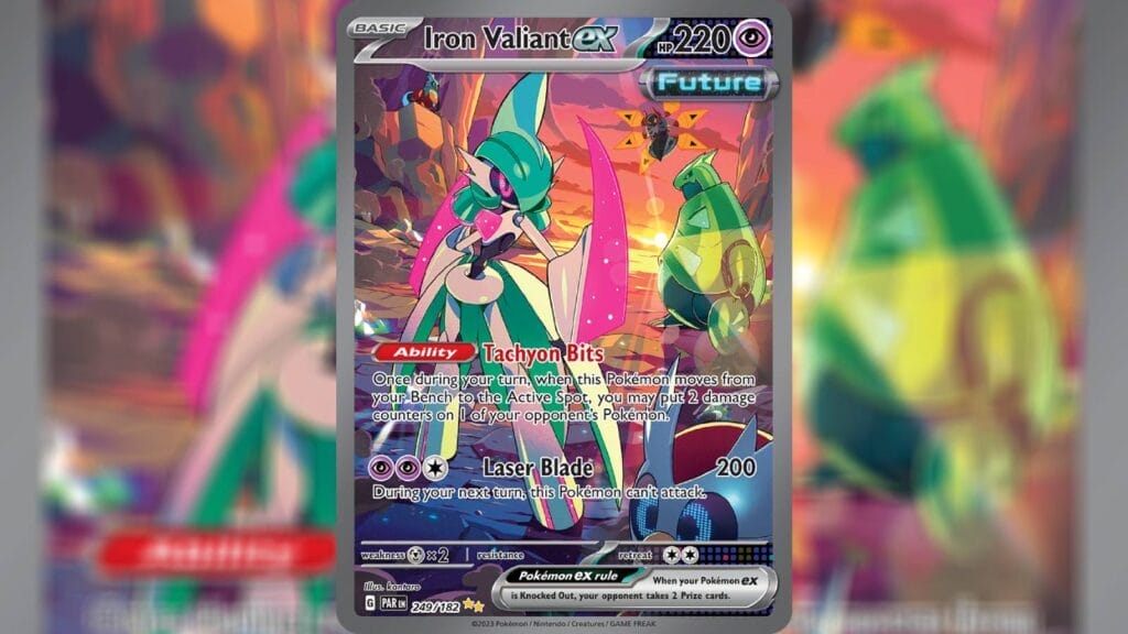 Iron Valiant Ex Special Illustration Rare Card - Pokemon Tcg Paradox Rift