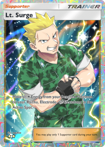 Genetic Apex Pikachu - Lt. Surge