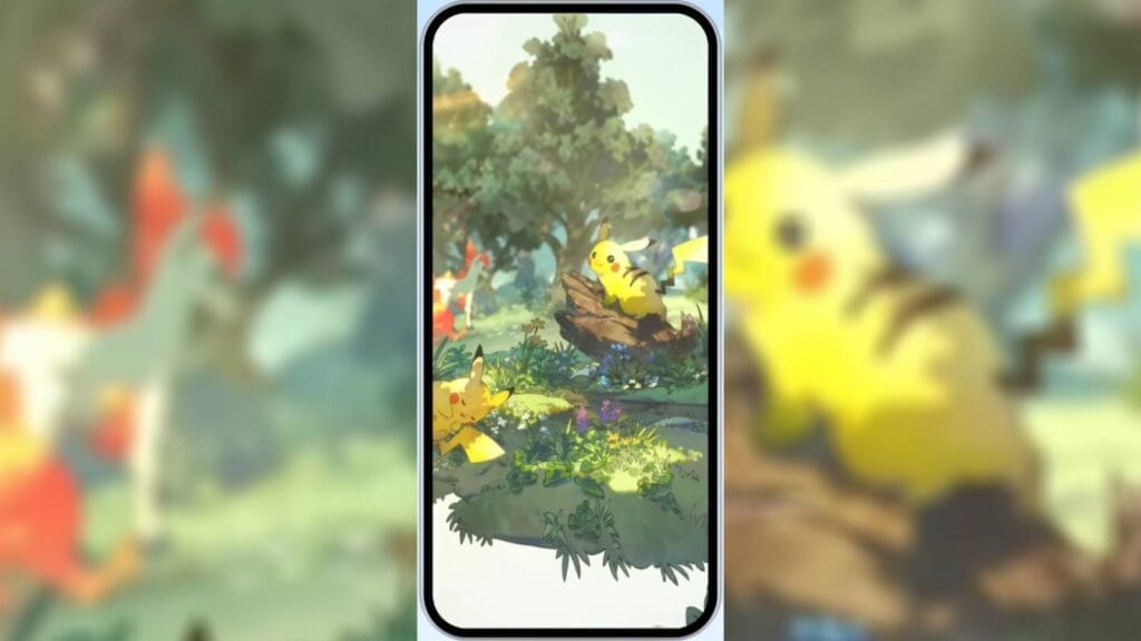 Immersive Artwork From A Pikachu Card In Pokemon Tcg Pocket