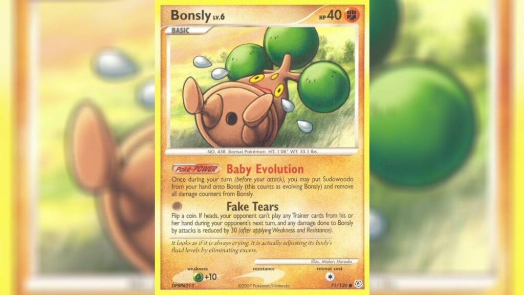 Bonsly Common Card From Diamond &Amp; Pearl