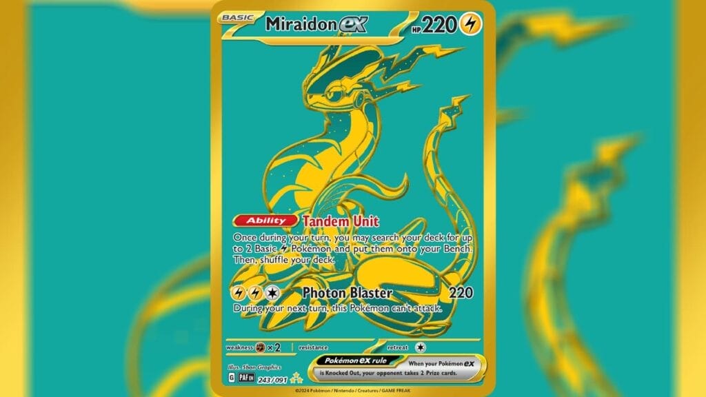 Miraidon Ex (Hyper Rare) - One Of The Most Expensive Cards In Paldean Fates