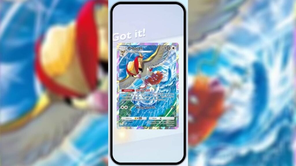 Pulling A Pidgeot Card In Pokemon Tcg Pocket