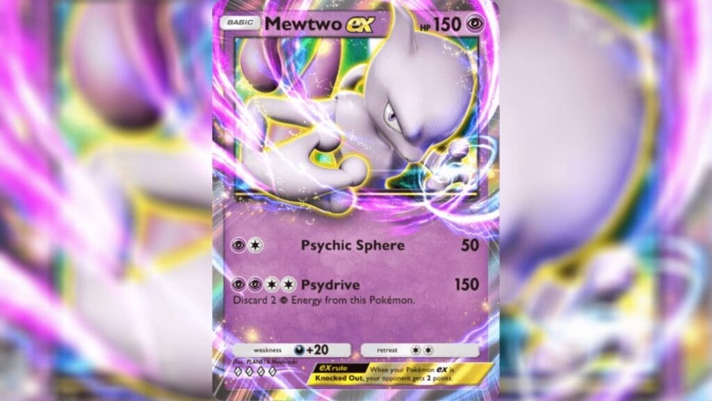 Mewtwo Ex Card From Pokemon Tcg Pocket Genetic Apex