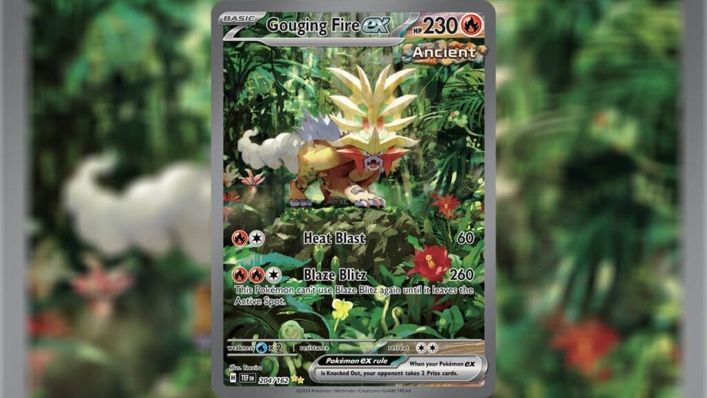 Special Illustration Rare Gouging Fire Ex Card From Temporal Forces