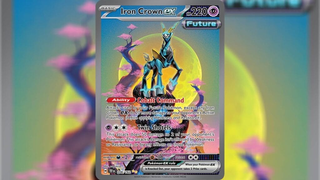 Special Illustration Rare Iron Crown Ex Card From Temporal Forces