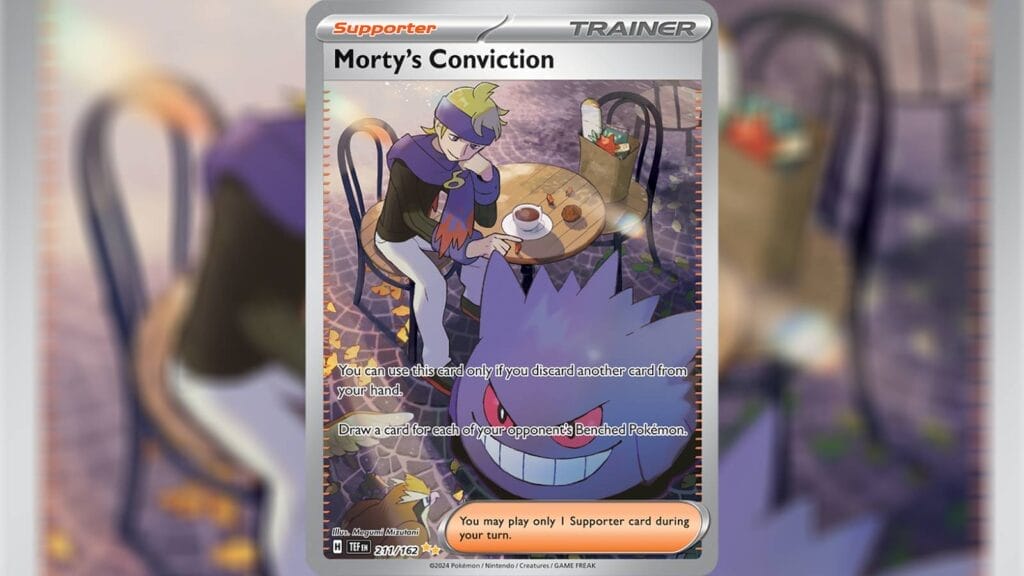 Special Illustration Rare Morty's Conviction Card From Temporal Forces