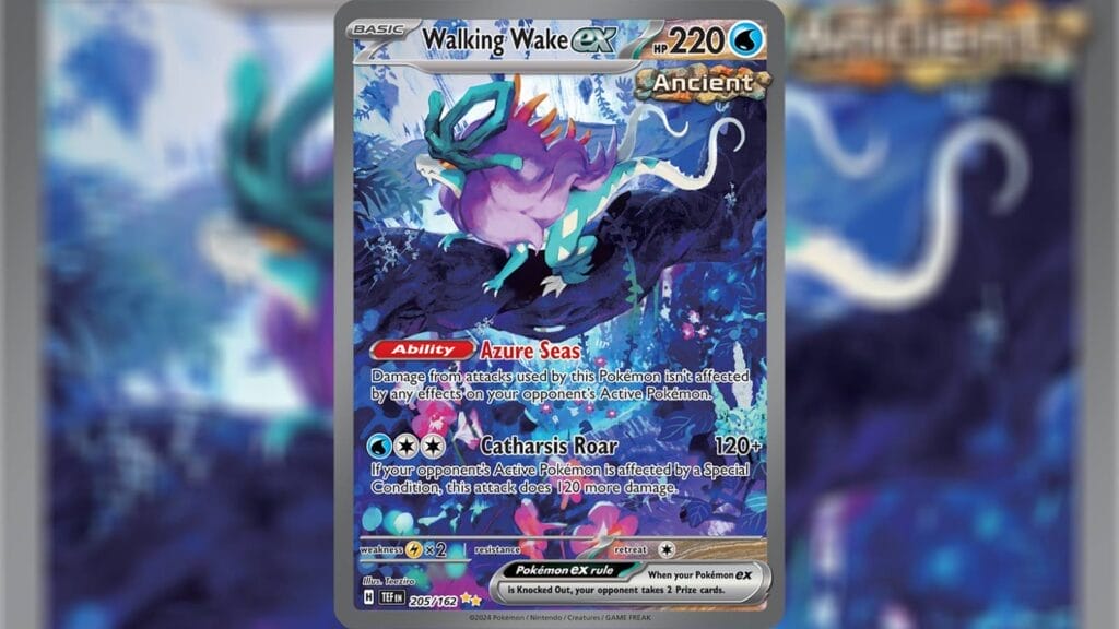 Special Illustration Rare Walking Wake Ex Card From Temporal Forces