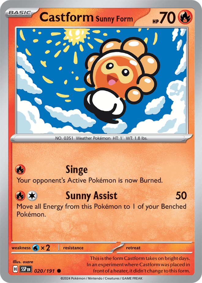 Surging Sparks - Castform Sunny Form