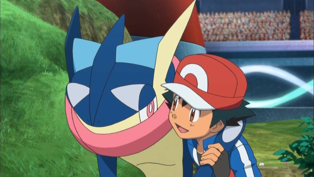 Ash And His Greninja After Battle Against Alain