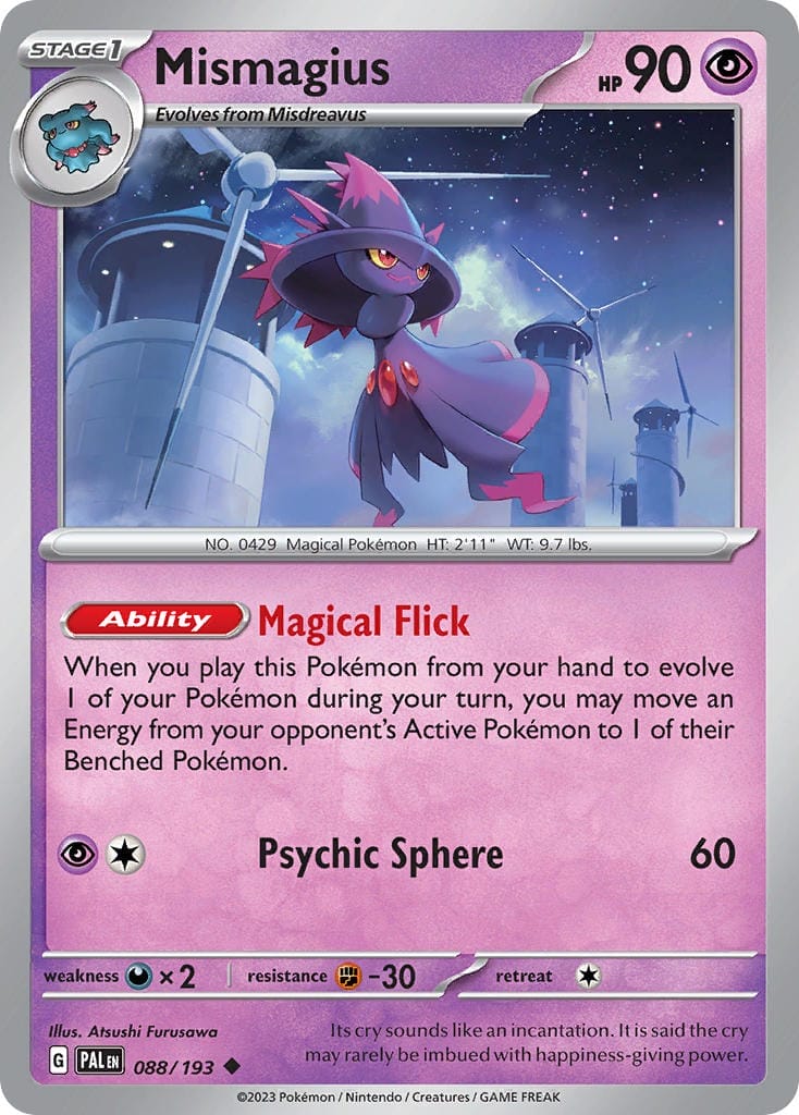 Mismagius Card From Pokemon Tcg Paldea Evolved