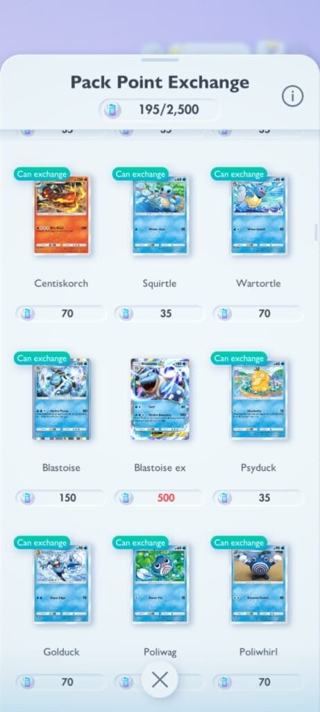 Pack Point Exchange In Pokemon Tcg Pocket