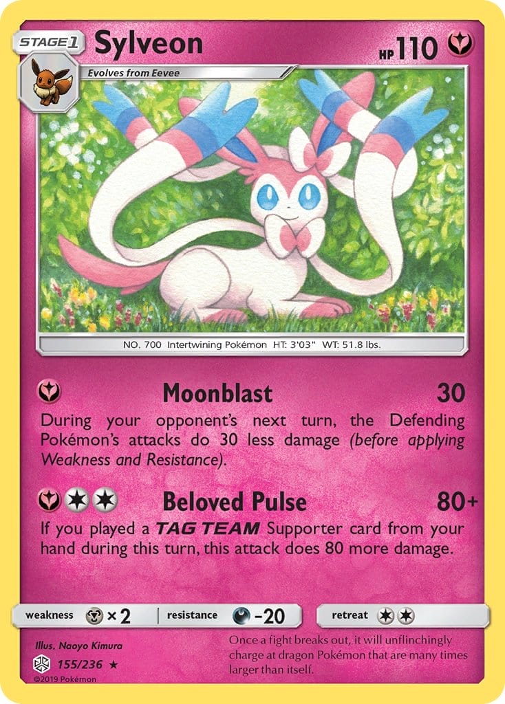 Sylveon Card From Pokemon Tcg Cosmic Eclipse