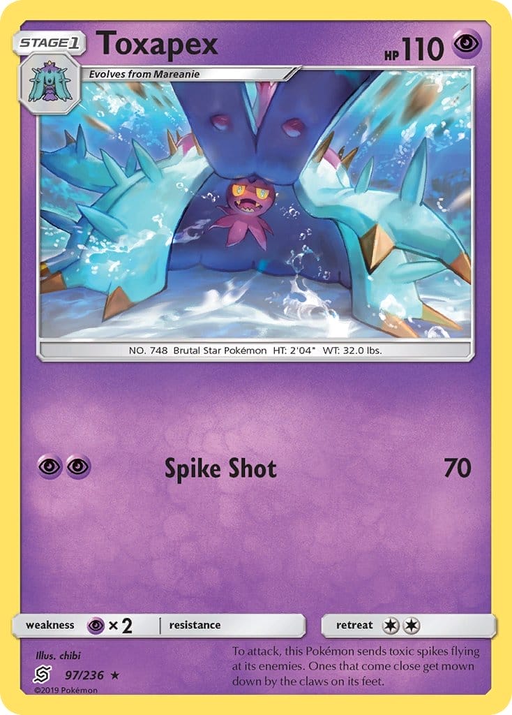 Toxapex Card From Pokemon Tcg Unified Minds