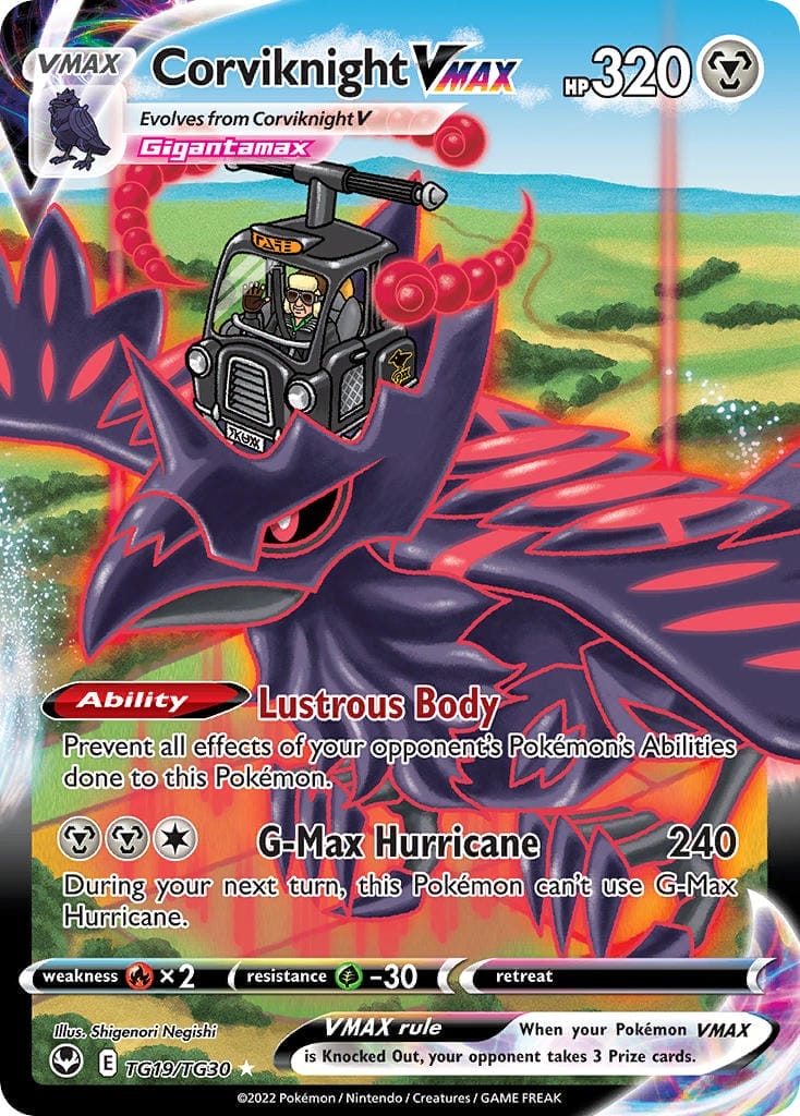 Corviknight Vmax Card From Silver Tempest Set
