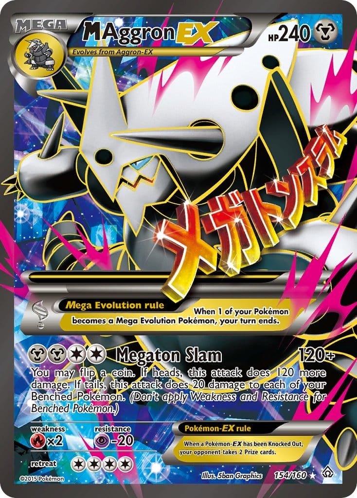 Mega Aggron Ex Card From Primal Clash Set